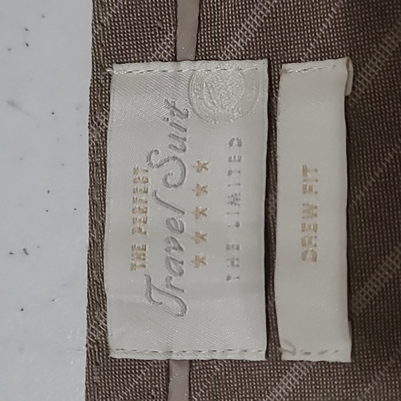 The Limited Tan Striped Wool Blend The Perfect Travel Suit Drew Fit Capri Pants - Picture 3 of 9